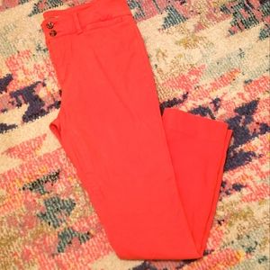Orange Anthropologie crop pants size 2